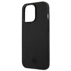 MERCEDES Etui IPHONE 13 PRO Mercedes Hardcase Leather Meshed Metal Logo (MEHCP13LMBLBK) czarne