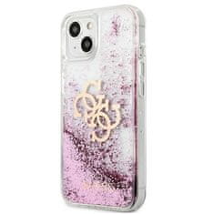 Guess Oryginalne Etui IPHONE 13 MINI Guess Hardcase 4G Big Liquid Glitter (GUHCP13SLG4GPI) różowe