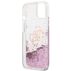 Guess Oryginalne Etui IPHONE 13 MINI Guess Hardcase 4G Big Liquid Glitter (GUHCP13SLG4GPI) różowe