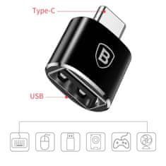 BASEUS Adapter Baseus USB do USB Type-C 2,4A (czarny)