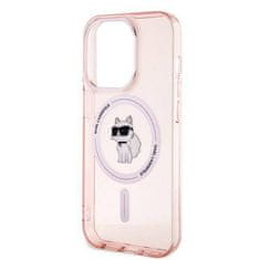 Karl Lagerfeld Oryginalne Etui IPHONE 14 PRO MAX Karl Lagerfeld Hardcase IML Choupette MagSafe (KLHMP14XHFCCNOP) różowe