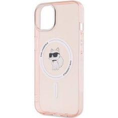 Karl Lagerfeld Oryginalne Etui IPHONE 13 / 14 / 15 Karl Lagerfeld Hardcase IML Choupette MagSafe (KLHMP14SHFCCNOP) różowe