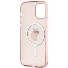 Karl Lagerfeld Oryginalne Etui IPHONE 12 / 12 PRO Karl Lagerfeld Hardcase IML Choupette MagSafe (KLHMP12MHFCCNOP) różowe