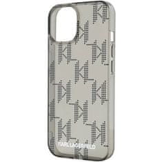 Karl Lagerfeld Oryginalne Etui IPHONE 13 / 14 / 15 Karl Lagerfeld Hardcase IML Mono KL Pattern & Cord (KLHCP15SHKDPNSK) czarne