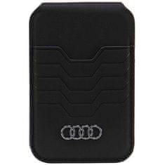 Audi Portfel MagSafe na Karty IPHONE Z MAGSAFE Audi Leather Wallet Card Slot Stand MagSafe (Leather) czarne