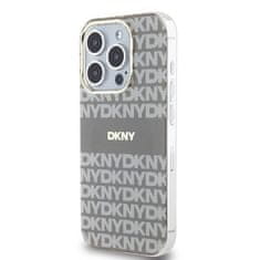 DKNY Oryginalne Etui APPLE IPHONE 15 PRO MAX DKNY Hardcase IML Mono & Stripe MagSafe (DKHMP15XHRHSEE) beżowe