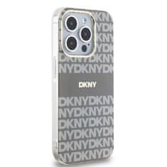 DKNY Oryginalne Etui APPLE IPHONE 15 PRO MAX DKNY Hardcase IML Mono & Stripe MagSafe (DKHMP15XHRHSEE) beżowe