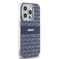 DKNY Oryginalne Etui APPLE IPHONE 15 PRO MAX DKNY Hardcase IML Mono & Stripe MagSafe (DKHMP15XHRHSEB) niebieskie