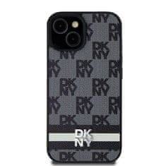 DKNY Oryginalne Etui SAMSUNG GALAXY S24 DKNY Hardcase Leather Checkered Mono Pattern & Printed Stripes (DKHCS24SPCPTSSK) czarne