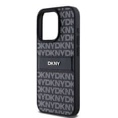 DKNY Oryginalne Etui APPLE IPHONE 15 PRO MAX DKNY Hardcase Leather Mono Stripe & Metal Logo (DKHCP15XPRTHSLK) czarne