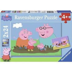 shumee Pujsa PEPPA Puzzle Družinsko življenje 2x24 kosov