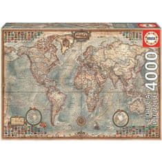 shumee EDUCA Puzzle 4000 kosov - zemljevid sveta