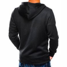 OMBRE Hoodie jopa na zadrgo v črni barvi, S