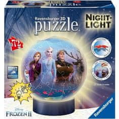 shumee RAVENSBURGER - Frozen 2 Round 3D sestavljanka 72 kosov z osvetlitvijo