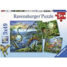 shumee Puzzle 3x49 kosov. Fascinacija z dinozavri