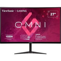 shumee Ukrivljen računalniški igralni zaslon - VIEWSONIC - 27 - VX2718-2KPC-MHD - QHD - plošča VA - 1 ms - 165 Hz - 2 x HDMI / DisplayPort -