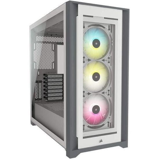 shumee Ohišje CORSAIR iCUE 5000X RGB - kaljeno steklo ATX Mid Tower - belo (CC-9011213-WW)