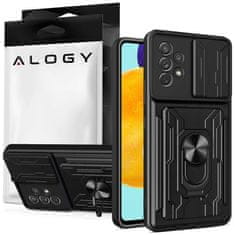 Miramarket Alogy Camshield Ring Wallet Case s pokrovom za fotoaparat in denarnico za Samsung Galaxy A53 Black