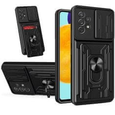 Miramarket Alogy Camshield Ring Wallet Case s pokrovom za fotoaparat in denarnico za Samsung Galaxy A53 Black