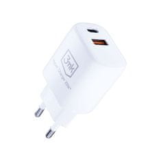 3MK 3mk Hyper Charger - Ładowarka sieciowa USB-A QC 3.0 + USB-C PD 20W (Biały)