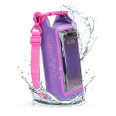 case-mate Case-Mate Waterproof Mini Phone Bucket Dry Bag - Wodoodporna torebka z kieszenią na telefon do 7” (Purple Paradise)