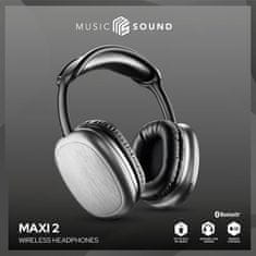 CellularLine Cellularline Music Sound MAXI2 - Bezprzewodowe słuchawki nauszne Bluetooth V5.0 (czarny)