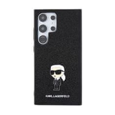 Karl Lagerfeld Karl Lagerfeld Fixed Glitter Ikonik Logo Metal Pin - Etui Samsung Galaxy S24 Ultra (czarny)