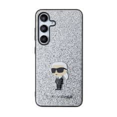 Karl Lagerfeld Karl Lagerfeld Fixed Glitter Ikonik Logo Metal Pin - Etui Samsung Galaxy S24 (srebrny)