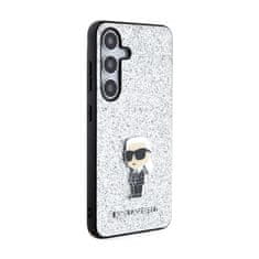 Karl Lagerfeld Karl Lagerfeld Fixed Glitter Ikonik Logo Metal Pin - Etui Samsung Galaxy S24 (srebrny)