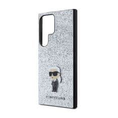 Karl Lagerfeld Karl Lagerfeld Fixed Glitter Ikonik Logo Metal Pin - Etui Samsung Galaxy S24 Ultra (srebrny)