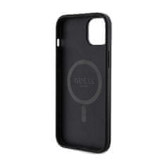 Guess Guess 4G Collection Leather Metal Logo MagSafe - Etui iPhone 15 / 14 / 13 (czarny)