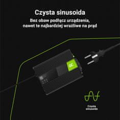 Green Cell Green Cell - Przetwornica napięcia Inwerter 24V na 230V 150W/300W Czysta sinusoida