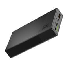 Green Cell Green Cell PowerPlay20s - Power Bank 20000 mAh z szybkim ładowaniem USB-A QuickCharge 3.0 oraz 2x USB-C Power Delivery 22.5W (czarny)