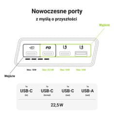 Green Cell Green Cell PowerPlay20s - Power Bank 20000 mAh z szybkim ładowaniem USB-A QuickCharge 3.0 oraz 2x USB-C Power Delivery 22.5W (czarny)