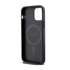 Guess Guess 4G Collection Leather Metal Logo MagSafe - Etui iPhone 12 / iPhone 12 Pro (czarny)