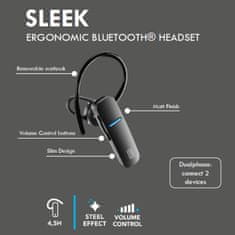 CellularLine Cellularline Sleek - Uniwersalna słuchawka Bluetooth V5.3 obsługująca do 2 urządzeń jednocześnie (czarny)