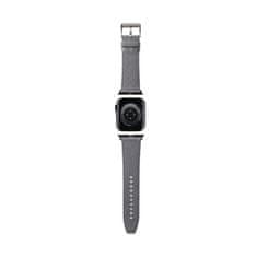 Karl Lagerfeld Karl Lagerfeld Saffiano Monogram - Pasek do Apple Watch 42/44/45/49 mm (srebrny)