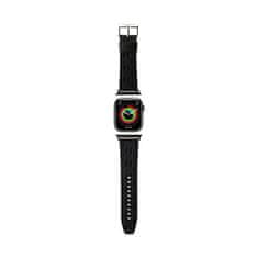 Karl Lagerfeld Karl Lagerfeld Saffiano Monogram - Pasek do Apple Watch 42/44/45/49 mm (czarny)