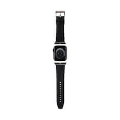 Karl Lagerfeld Karl Lagerfeld Saffiano Monogram - Pasek do Apple Watch 42/44/45/49 mm (czarny)