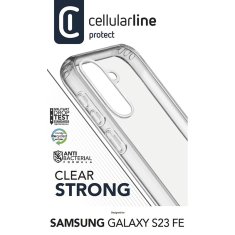 CellularLine Cellularline Clear Strong - Etui Samsung Galaxy S23 FE z ochroną antybakteryjną (przezroczysty)