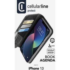 CellularLine Cellularline Book Agenda - Etui iPhone 13 z powłoką MICROBAN (czarny)