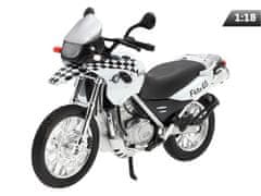 Carmotion Model 1:18, BMW F650 GS DAKAR, črno-bel