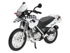 Carmotion Model 1:18, BMW F650 GS DAKAR, črno-bel