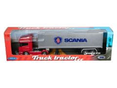 Carmotion Model 1:32, SCANIA V8 R730, vlečna vozila rdeče barve - polpriklopnik srebrne barve (C32671SVRCS)