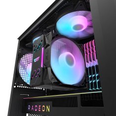 darkFlash Računalniško ohišje Darkflash DK300M Micro-ATX s 3 ventilatorji (črno)