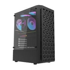 darkFlash Računalniško ohišje Darkflash DK300M Micro-ATX s 3 ventilatorji (črno)