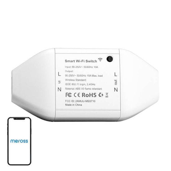 Meross Pametno stikalo Wi-Fi Meross MSS710-UN (brez kompleta HomeKit)