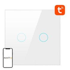 Avatto Pametno svetlobno stikalo WiFi Avatto TS02-EU-W2 2 Way TUYA (belo)