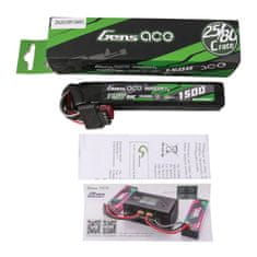 Gens Ace Gens ace G-Tech 25C 1500mAh 3S1P 11.1V Airsoft Gun Lipo baterija s T vtičem