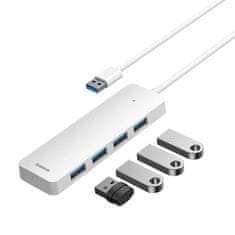 BASEUS Vozlišče 4v1 Baseus UltraJoy Lite USB-A do USB 3.0 50cm (bela)